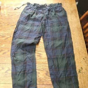 Hatch Maternity green plaid pull on pants sz 1 (US Small)